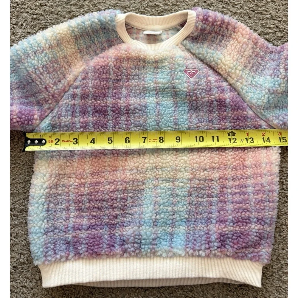 ROXY Girls Multicolor Fleece Sweatshirt Size 4 Beach Boho Style‎